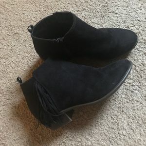 Gap ankle fringe bootie